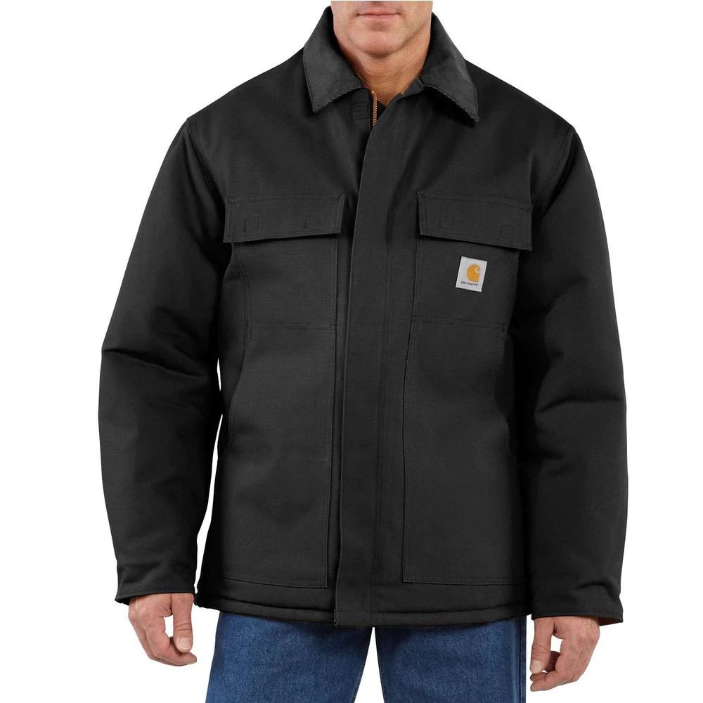 NWT Carhartt C003 Loose Fit Firm Duck Insulated Traditional Coat, Black, XL
